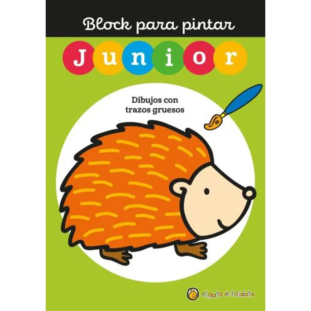 BLOCK PARA PINTAR JUNIOR 1- ERIZO- DIBUJOS CON TRAZOS GRUESO