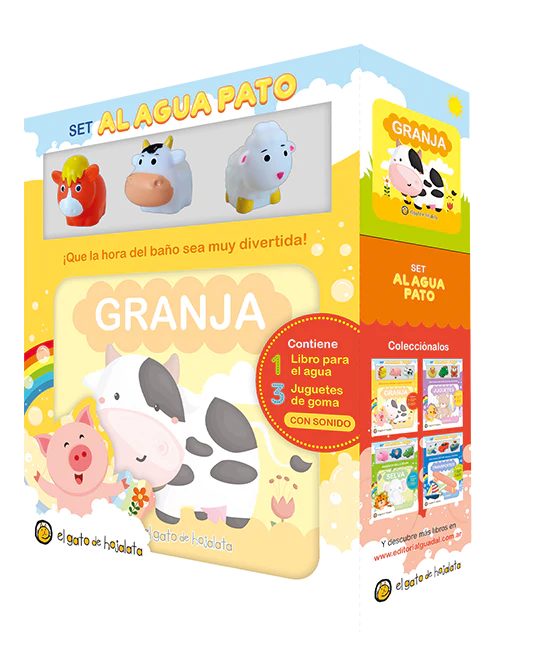 GRANJA (SET AL AGUA PATO) [LIBRO PARA EL AGUA+3 JUGUETES DE GOMA C/SONIDO] (ESTUCHE)