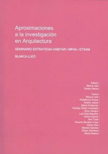 APROXIMACIONES A LA INVESTIGACION EN ARQUITECTURA