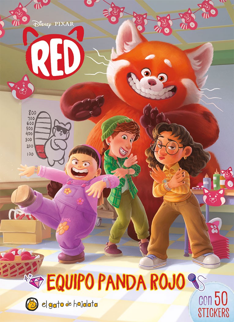 EL EQUIPO PANDA ROJO – RED – CON STICKERS