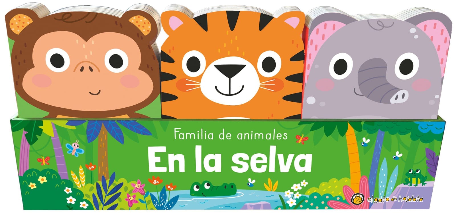 SELVA: ELEFANTE , MONO Y TIGRE – FAMILIA DE ANIMALES