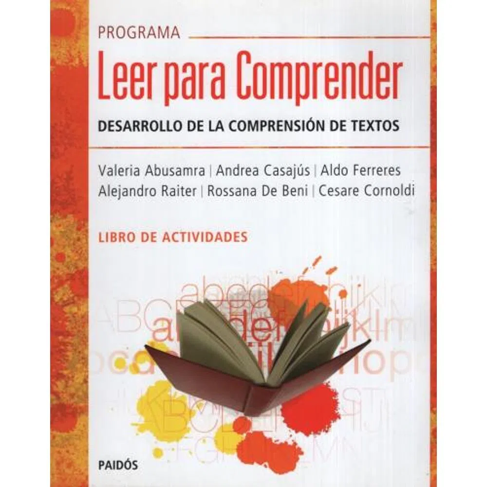 PROGRAMA LEER PARA COMPRENDER LIBRO ACTIVIDAD